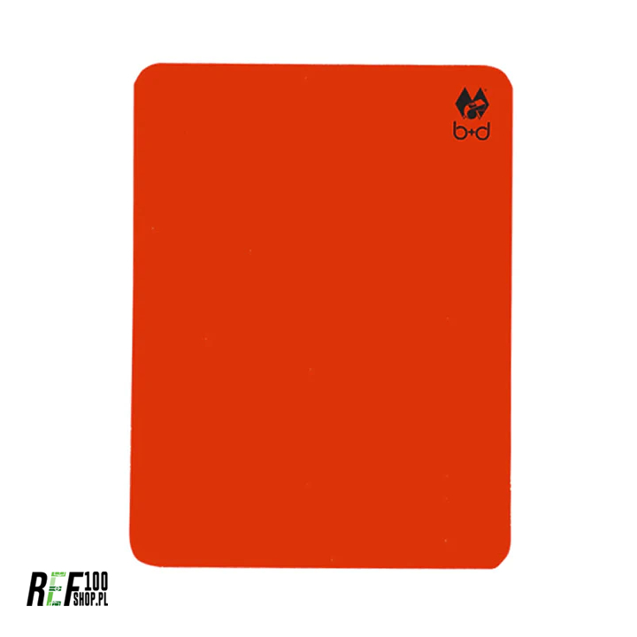 Czerwona kartka sędziowska b+d