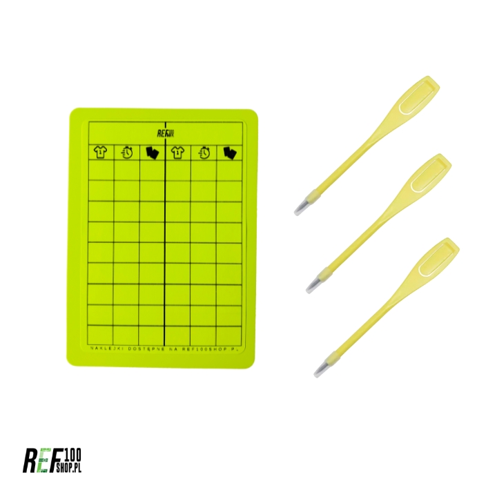 Zestaw do zapisywania zdarzeń meczowych dla sędziów