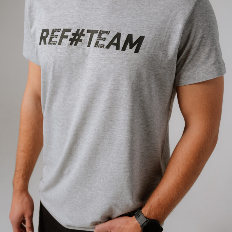 Koszulka REF#TEAM - heather grey (czarny nadruk)