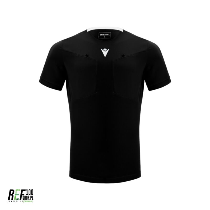 Koszulka dla sędziego piłki nożnej macron w kolorze czarnym