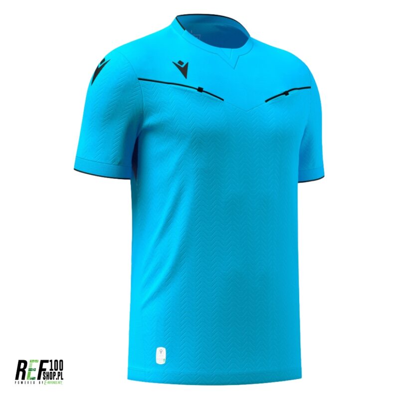 Niebieska koszulka sędziowska Macron Ponnet Eco
