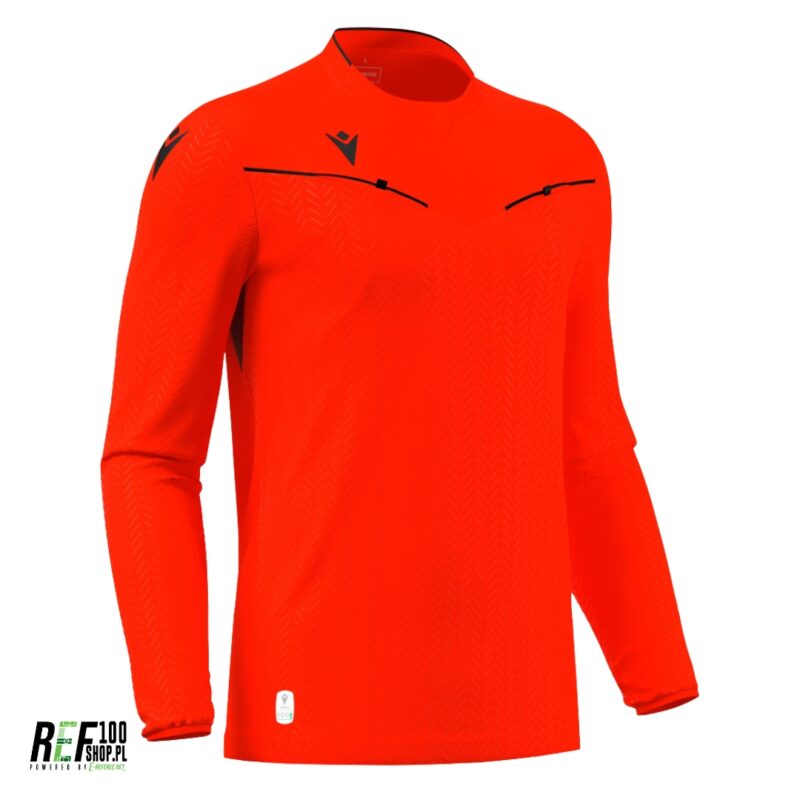 Czerwona koszulka sędziowska Macron Ponnet Eco