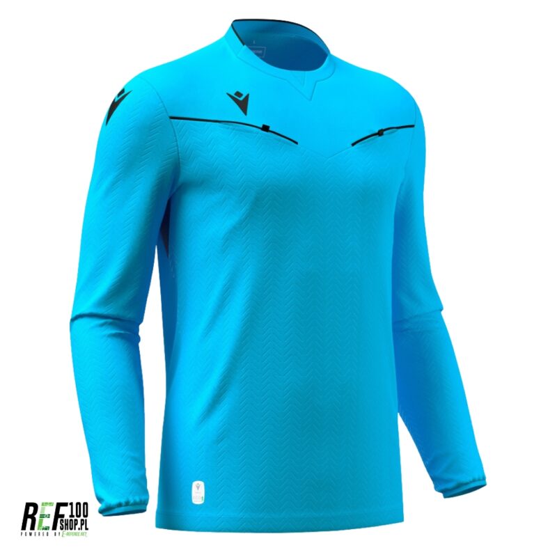 Niebieska koszulka sędziowska Macron Ponnet Eco